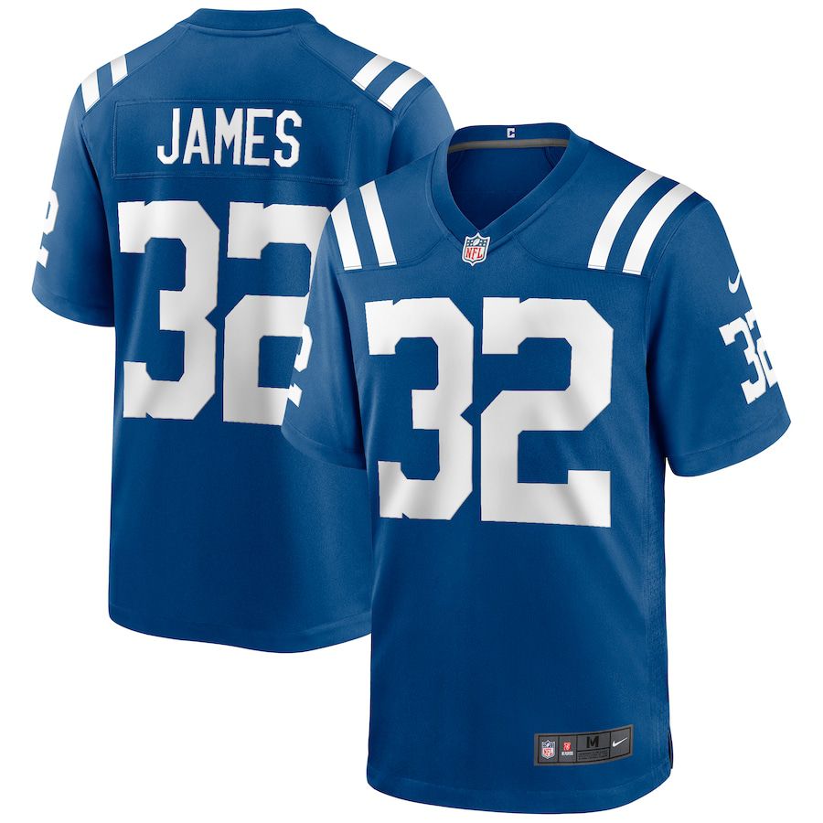 Men Indianapolis Colts #32 Edgerrin James Nike Royal Game Retired Player NFL Jersey